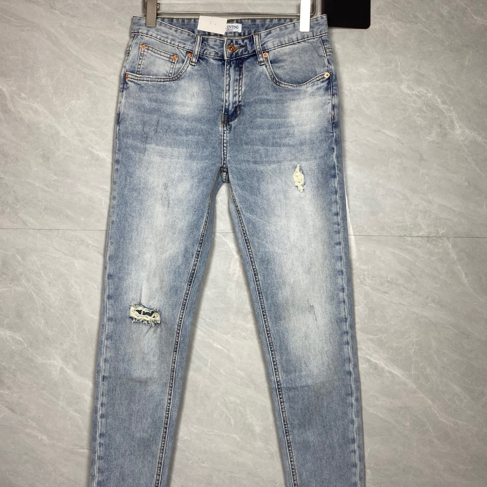 Men's high-end jeans imported custom cotton